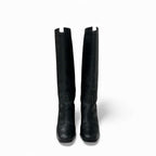 Hermes Houle 60 Boots Long Shoes Leather Black Stitching — view 2