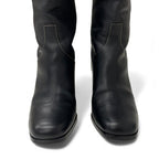 Hermes Houle 60 Boots Long Shoes Leather Black Stitching — view 9