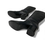 Hermes Houle 60 Boots Long Shoes Leather Black Stitching — view 6