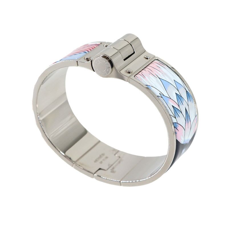 Hermes Charniere Large Bangle Multicolor Silver Accessory — view 6