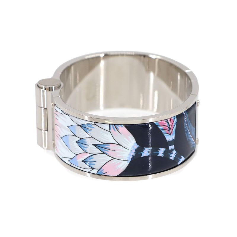 Hermes Charniere Large Bangle Multicolor Silver Accessory — view 5
