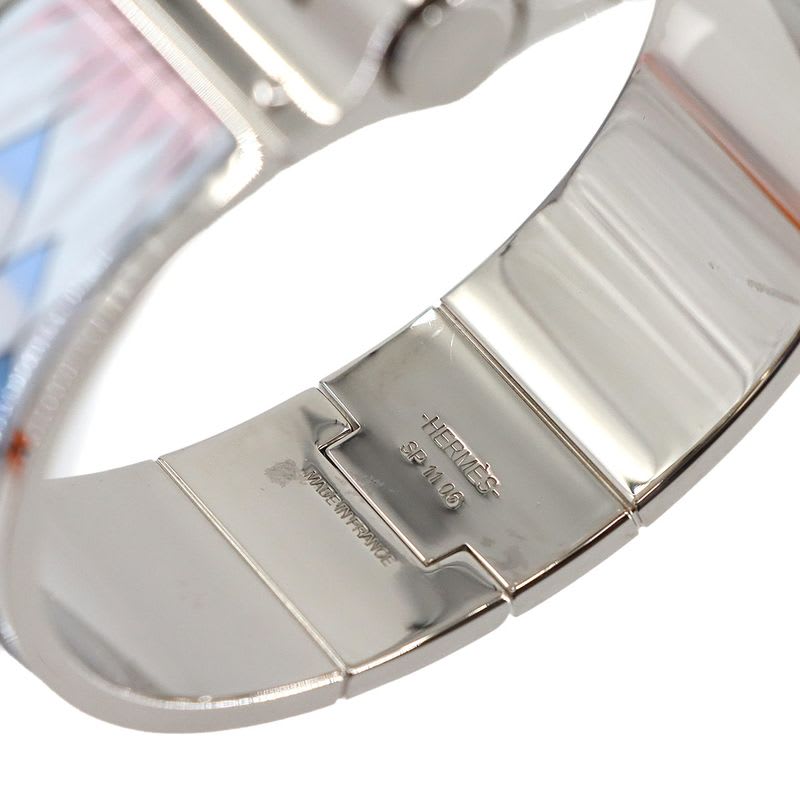 Hermes Charniere Large Bangle Multicolor Silver Accessory — view 7