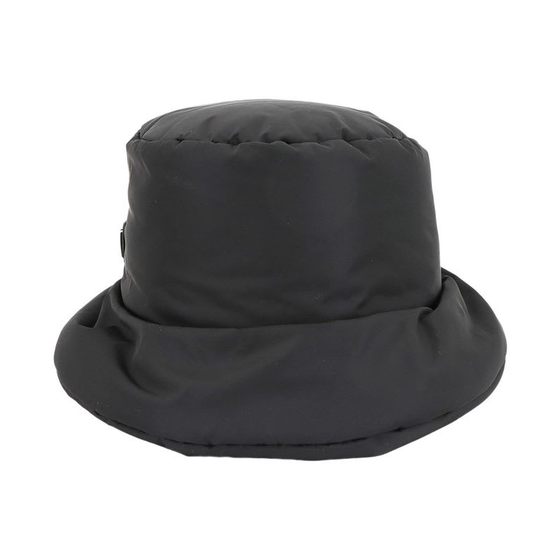 Prada Triangle Logo Padded Bucket Hat Polyamide Black M 2 Hc248 — view 2