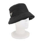 Prada Triangle Logo Padded Bucket Hat Polyamide Black M 2 Hc248 — view 7