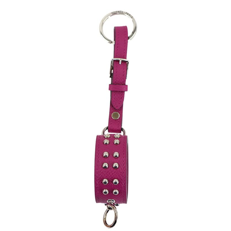 Hermes Collier de Chien Annaud Bag Charm Epson Rose Purple — view 3