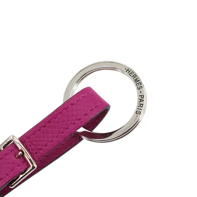 Hermes Collier de Chien Annaud Bag Charm Epson Rose Purple — view 5