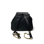 Chanel Bag Backpack Rucksack Black Gold Quilted Turn Lock — view 4