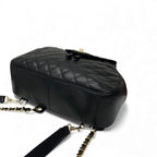 Chanel Bag Backpack Rucksack Black Gold Quilted Turn Lock — view 5