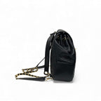 Chanel Bag Backpack Rucksack Black Gold Quilted Turn Lock — view 3