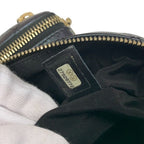 Chanel Bag Waist Pouch Body Caviar Leather Metallic Black Gold