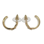 Chanel CC Hoop Earrings C24 P Abd029 Nw438 Metal Rhinestone Gold — view 8