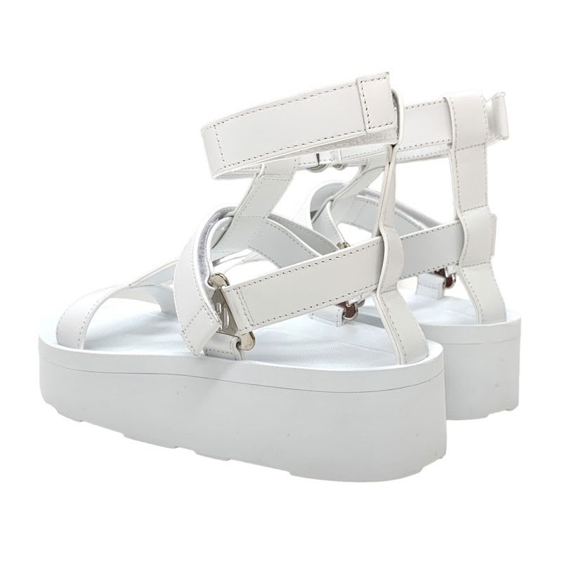 Hermes Enid Sandals Shoes Leather White Sports — view 4