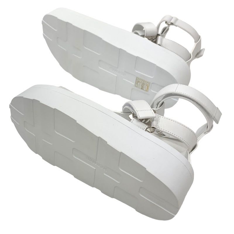 Hermes Enid Sandals Shoes Leather White Sports — view 6
