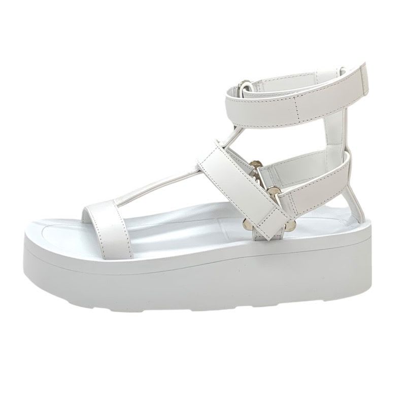 Hermes Enid Sandals Shoes Leather White Sports — view 3
