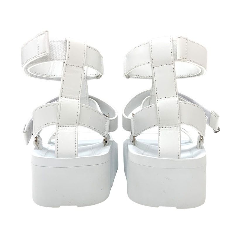 Hermes Enid Sandals Shoes Leather White Sports — view 5