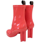 Louis Vuitton Boots Short Rain Silhouette Line Monogram Rubber Pink — view 4
