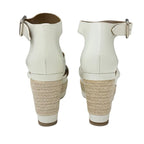 Hermes Ilana Sandals Shoes Patent White Wedge Sole — view 5