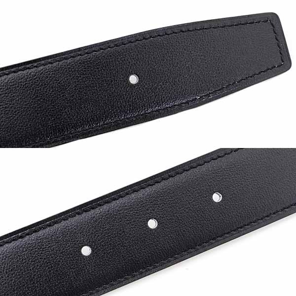 Hermes Belt Buckle H & Leather 32 Box Calf 135 Vaux Togo Black Ethane — view 7