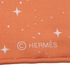 Hermes Carre 90 Clair de LUNE Cles 100% Silk Scarf Orange Gray — view 7