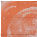 Hermes Carre 90 Clair de LUNE Cles 100% Silk Scarf Orange Gray — view 3