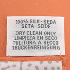 Hermes Carre 90 Clair de LUNE Cles 100% Silk Scarf Orange Gray — view 9