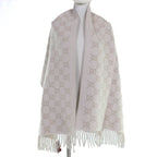 Gucci 100% Cashmere GG Pattern Current Item Muffler Beige 45190 cm Scarf — view 4
