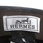 Hermes 100% Rabbit Serie Button Hat Fedora Felt Black 58 — view 5