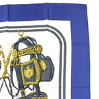 Hermes Carre 90 Brides De GALA Ceremony Bridle 100% Silk Scarf Blue White — view 3