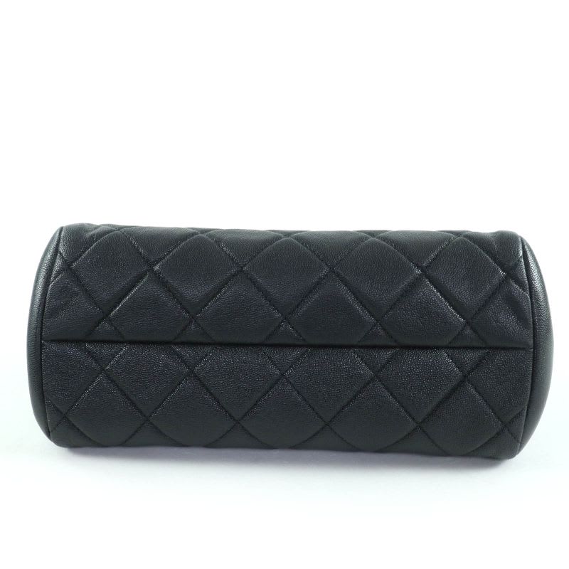 Chanel As3893 Caviar Leather Quilted 2-Way Bow Sling Bag Handbag Black