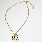 Dior Necklace CD Logo Gold Pendant — view 6