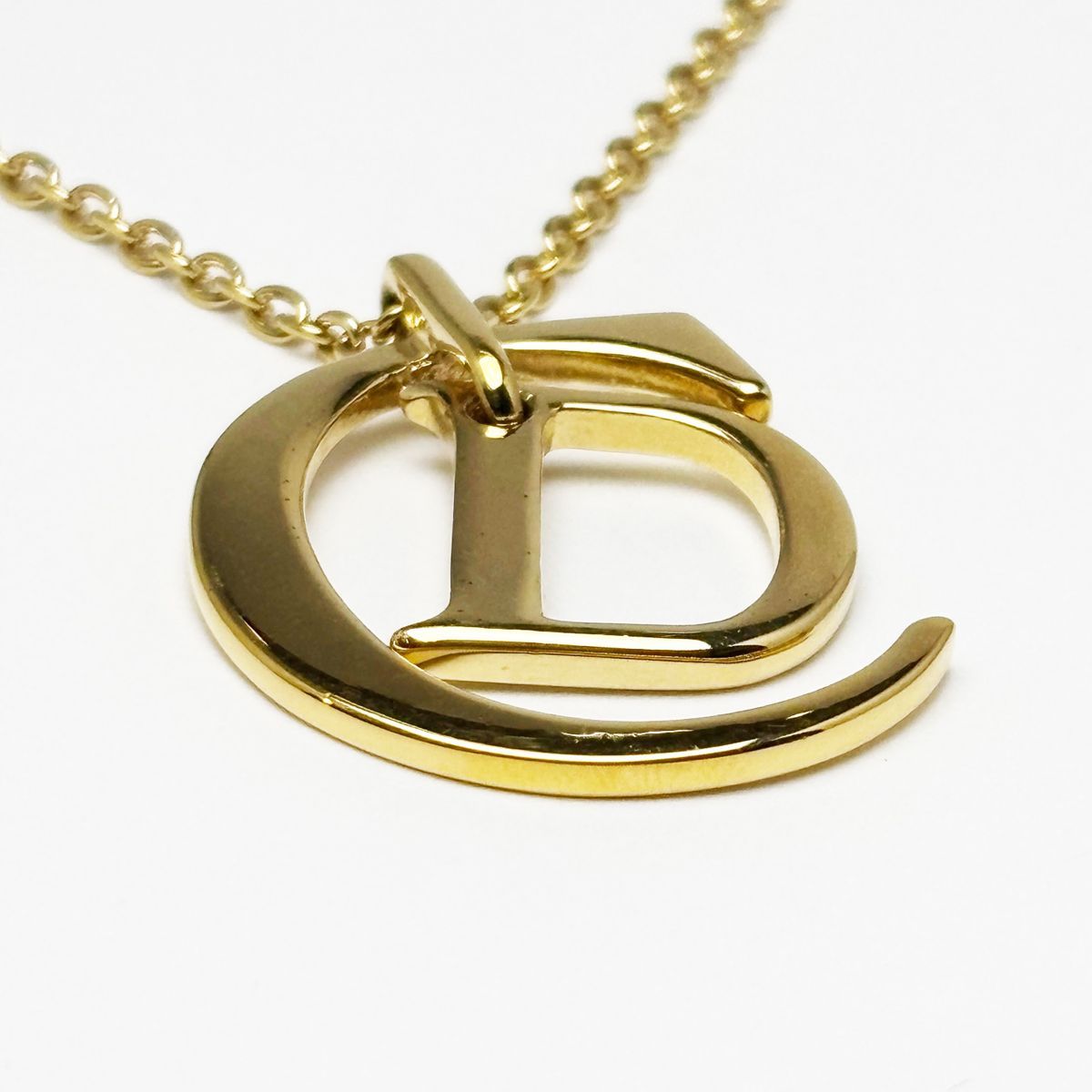 Dior Necklace CD Logo Gold Pendant — view 3
