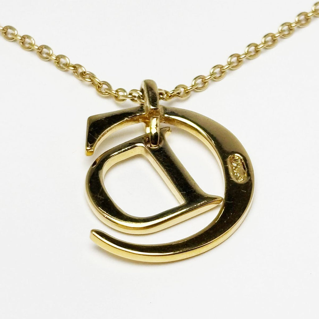 Dior Necklace CD Logo Gold Pendant — view 4