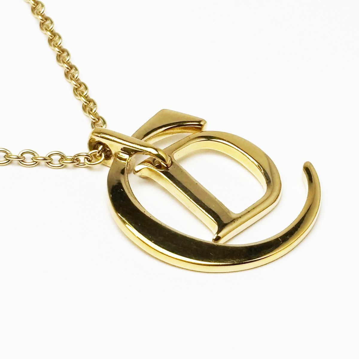 Dior Necklace CD Logo Gold Pendant — view 2