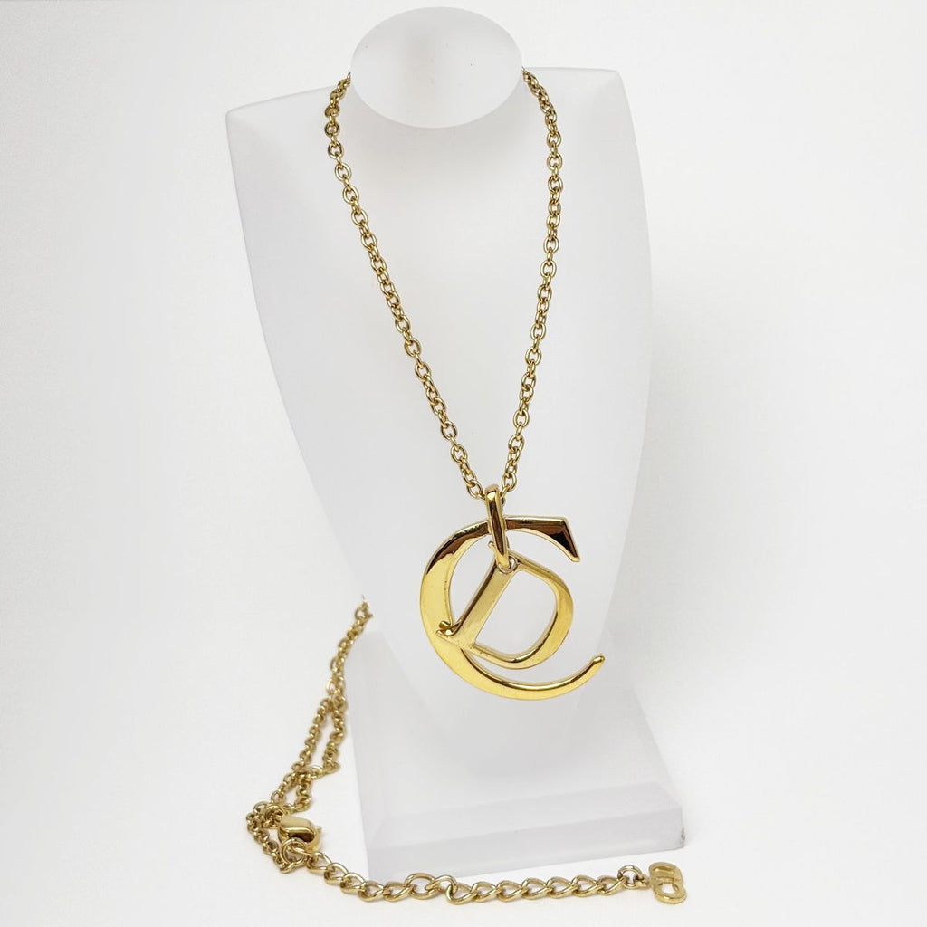 Dior Necklace CD Logo Gold Pendant — view 9