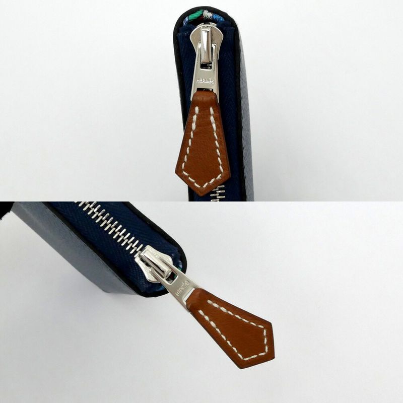 Hermes Azap Silk-in Compact Bleu-de-prusse Eva-color-silva-hardware — view 8