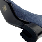 Hermes Volver Boots Short Sock Shoes Exlibris Knit Blue — view 8