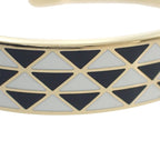 Prada Enamel Metal Bracelet M 1 Ib846 2 Co2 f0 tty Bangle Black White — view 8