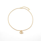 Christian Dior Necklace Pendant Choker Logo CD Vintage — view 3