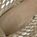 Christian Dior Nayghtily-d Boots Short Shoes Fabric Beige Lace Up Braided — view 7