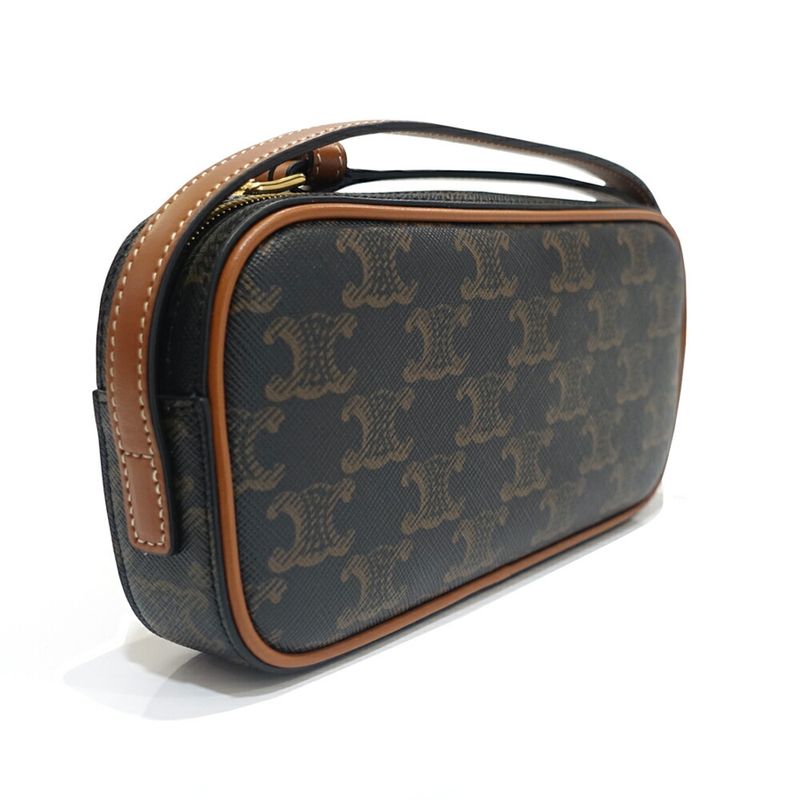 Celine Camera Bag Shoulder Triomphe Canvas Brown Multicolo — view 3