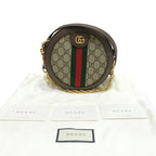 Gucci Ophidia GG Mini Round Shoulder Bag Supreme Canvas Brown — view 9