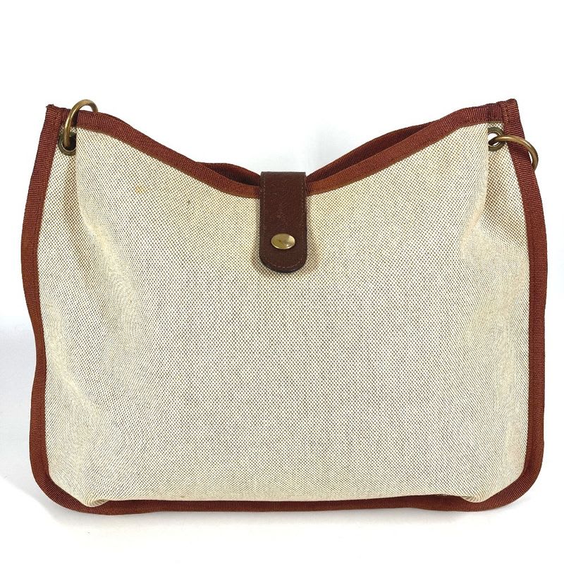 Hermes Shoulder Bag Rodeo Toile Ash Beige