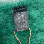 Loewe Muffler Mohair Leather Green Scarf — view 4