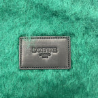 Loewe Muffler Mohair Leather Green Scarf — view 3