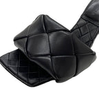 Bottega Veneta Lido Sandals Shoes Leather Black Mules Intrecciato — view 9