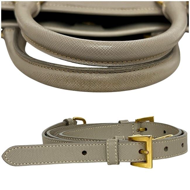 Prada 2-Way Bag Beige Bn2254 Saffiano Leather