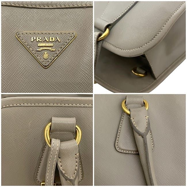 Prada 2-Way Bag Beige Bn2254 Saffiano Leather