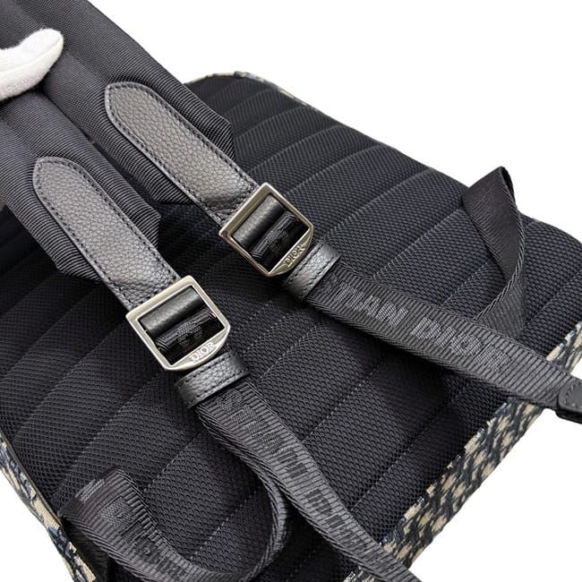 Christian Dior Backpack Saddle Black Beige Navy — view 8