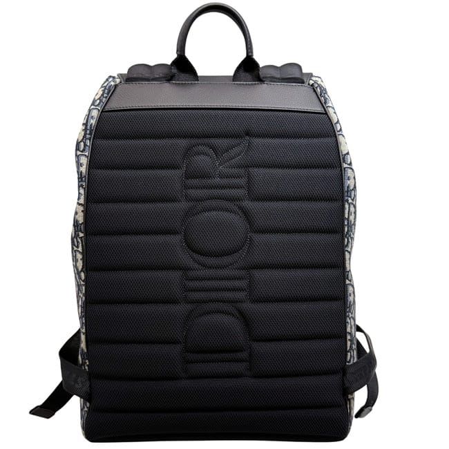 Christian Dior Backpack Saddle Black Beige Navy