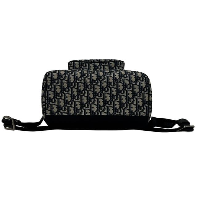 Christian Dior Backpack Saddle Black Beige Navy